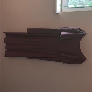 Purple off shoulder long sleeve dress